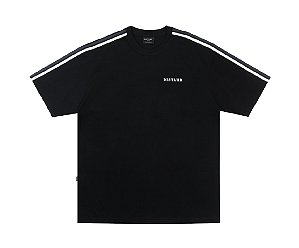 Camiseta Disturb Stripe Logo Black