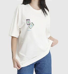 Camiseta Baw Regular Smiley Soup Off White