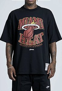 Camiseta Approve x NBA Oversized Miami Heat Basic Black