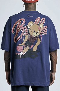 Camiseta Approve x NBA Oversized Bear Bulls Navy