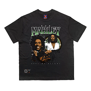 Camiseta Orange Vintage Bob Marley Black