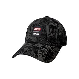 Boné HIGH X MARVEL 6 Panel HQ Black
