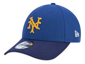 Boné New Era 9FORTY MLB New York Giants Logo History Strapback Hat Navy