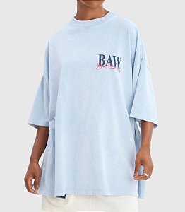 Camiseta Baw Oversized Acqua Signature Blue