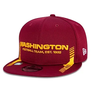 Boné New Era 9FIFTY NFL Washington Sideline Cold Weather Snapback Burgundy