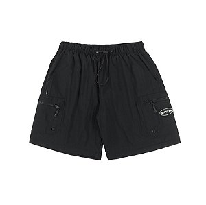 Shorts Disturb Plain Cargo Nylon in Black