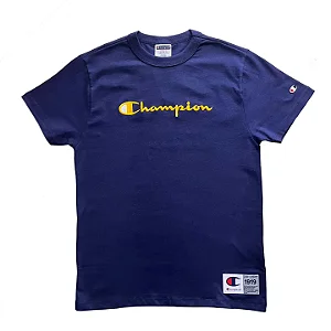 Camiseta Champion Heritage Script 30 Colors Athletic Navy