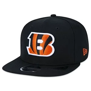 Boné New Era 9FIFTY Original Fit Snapback NFL Cincinnati Bengals Aba Reta Preto