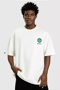 Camiseta Baw Maxi Over Vintage Court Off White
