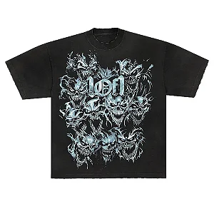 Camiseta Exclusiviist 1OF1 Back From The Realm Tee Black Blue