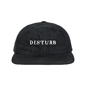 Boné Disturb 6 Panel Logo Washed in Black