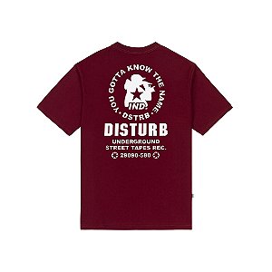 Camiseta Disturb Street Tapes in Burgundy