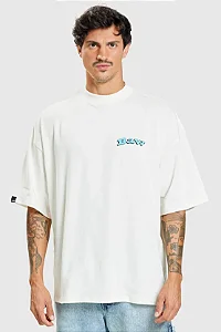 Camiseta Baw New Over Love Rule The World Off White