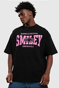 Camiseta Baw X Smiley Oversized College Black