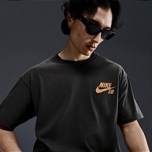 Camiseta Nike SB Logo Icon Tee Red Black