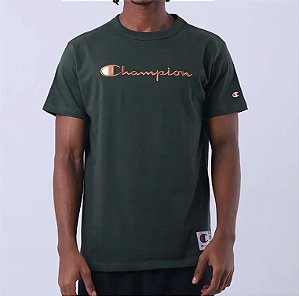 Camiseta Champion Heritage Script 30 Colors Ground Green