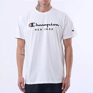 Camiseta Champion MC Script New York White