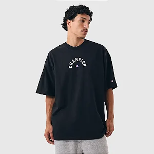 Camiseta Champion Oversized Arch C Logo Black