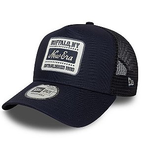 Boné New Era 9FORTY Pacth Booking Program Trucker Hat Navy