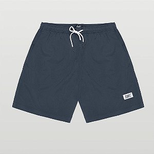 Shorts PLANO C Logo Patch Azul Petróleo