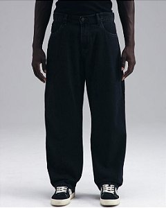 Calça PLANO C Baggy Jeans Pants Washed Black