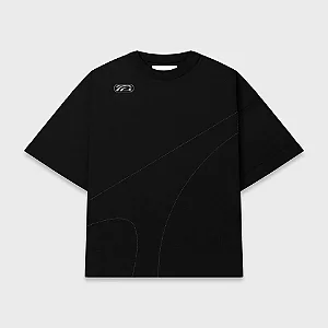 Camiseta Take-Off Overlay Black Boxy Tee