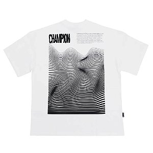 Camiseta Champion Oversized Lines Off White