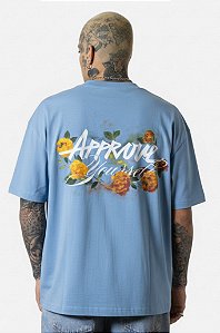 Camiseta Approve Core Miami Flowers Azul Claro