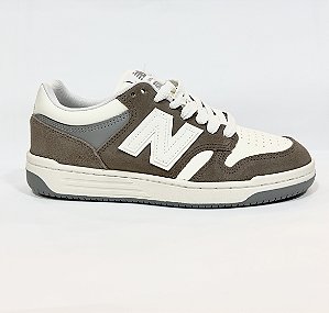 Tênis New Balance 480 Low Marrom Bege Claro