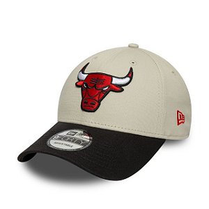 Boné New Era 9FORTY NBA Chicago Bulls Contrast Patch Hat Beige