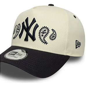 Boné New Era 9FORTY MLB New York Yankees Paisley Hat Off White