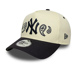 Boné New Era 9FORTY MLB New York Yankees Paisley Hat Off White