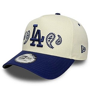 Boné New Era 9FORTY MLB Los Angeles Dodgers Paisley Hat Off White