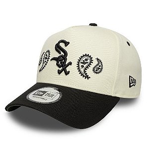 Boné New Era 9FORTY MLB Chicago White Sox Paisley Hat Off White