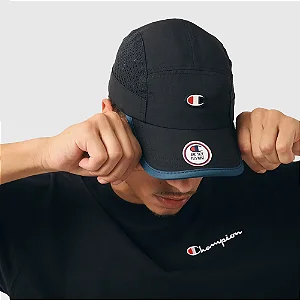 Boné Champion 5 Panel Mesh C Logo Black