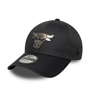 Boné New Era 9FORTY NBA Chicago Bulls Metallic Dark Grey