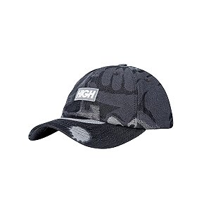 Boné HIGH 6 Panel Jacquard Black