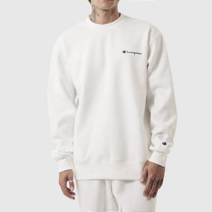 Moletom Champion Athletic Mini Script Crewneck Off White