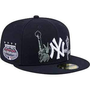 Boné New Era 59FIFTY MLB New York Yankees State Stitch Navy