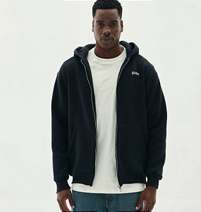 Moletom PLANO C Jaqueta Zip Hoodie Black
