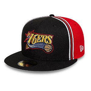 Boné New Era 59FIFTY NBA Hardwood Classic Players Philadelphia 76ers Fitted Black