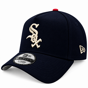 Boné New Era 9Forty A-Frame MLB Chicago White Sox '250th Anniversary Side Patch' Fitted Navy Blue