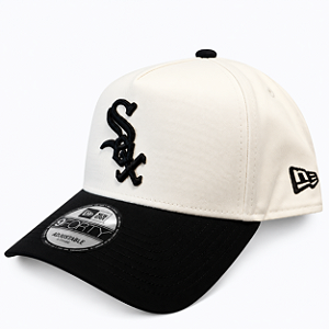 Boné New Era 9FORTY A-Frame MLB Chicago White Sox Chrome Off White
