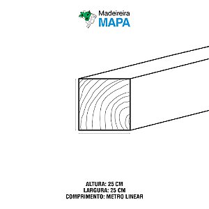 QUADRADO 25X25 PEROBA VERMELHA - CUPIUBA