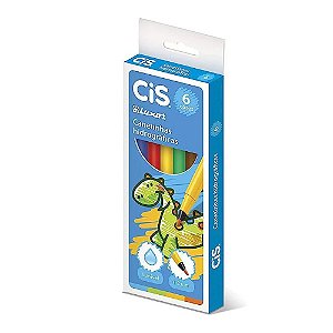 Kit com 6 Canetas Coloridas Hidrocor Ponta 0.8mm Cis