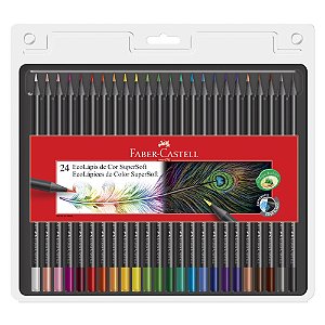 Kit Lápis de Cor 24 Cores Faber-Castell Ecolápis SuperSoft