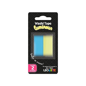 Washi Tape Luminous Fluorescente Brilha no Escuro 2 Cores 2m x 18mm 1 Unidade