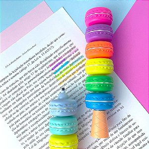 Kit 6 Marca Texto Macarron Sorvete Pastel e Neon