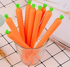 Caneta Fofa Gel Cenourinha 0.5mm Preta