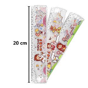 Régua Fofa Cute Girl 20cm com Bolinhas